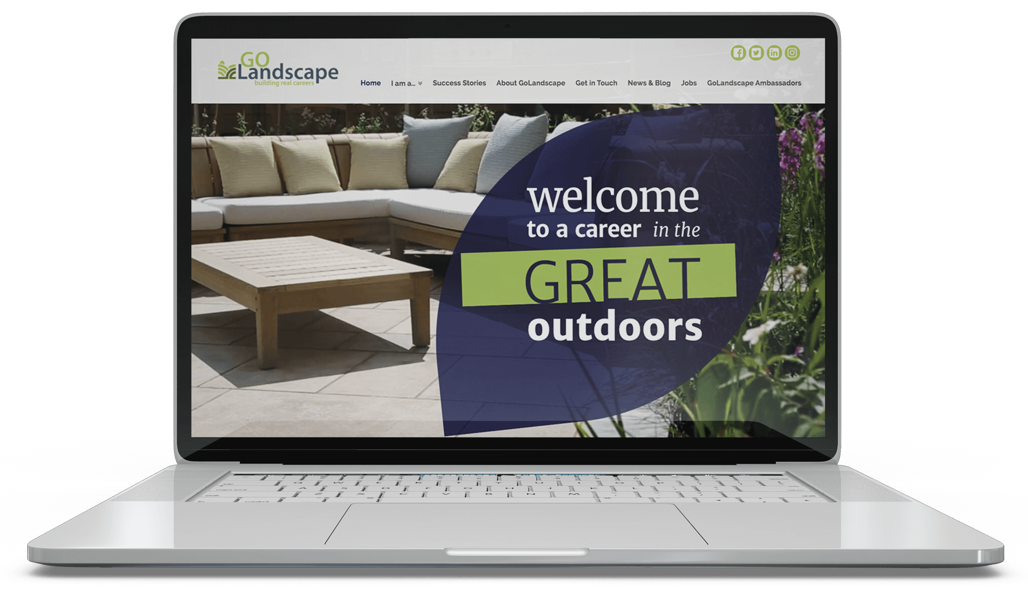Web Design Home Page for Go Landscape