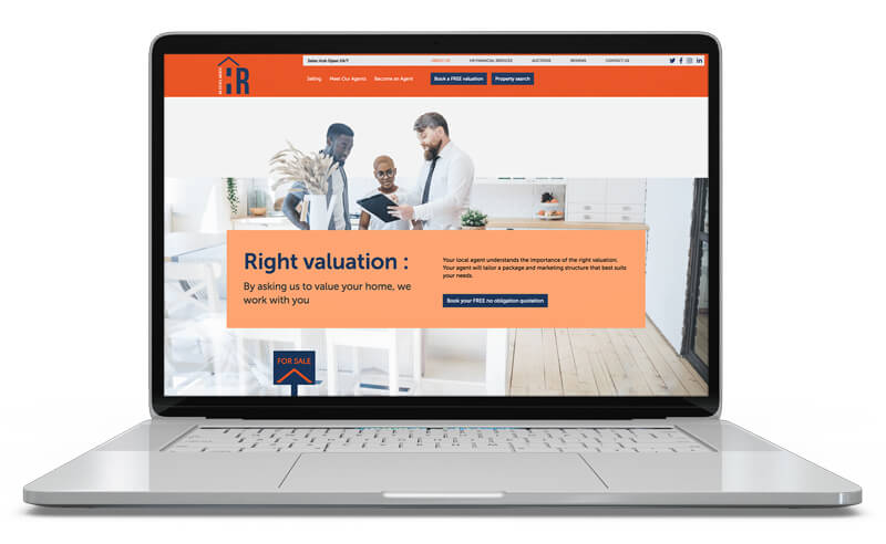 Screenshot of Website Design for HR Estate Agents
